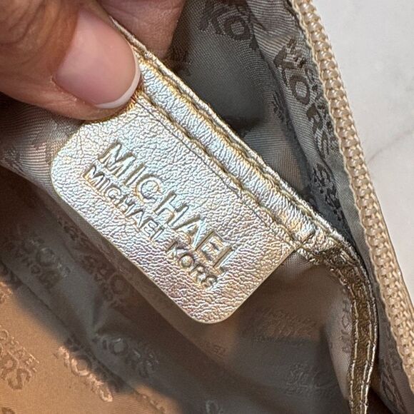 Michael Kors Shimmering Gold Cosmetic Case Pouch - Picture 12 of 14
